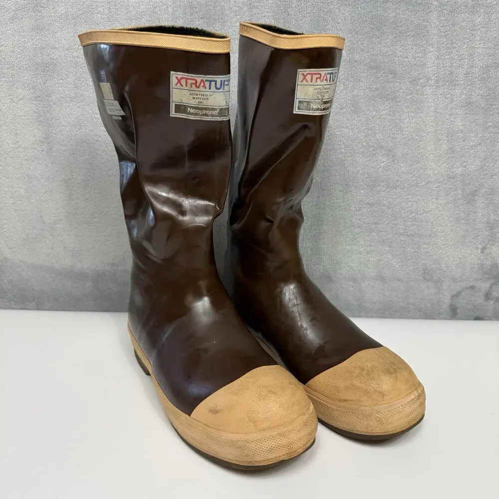 XTRATUF Legacy 15” Plain Toe Waterproof Neoprene Fishing Boots Men’s Size 9
